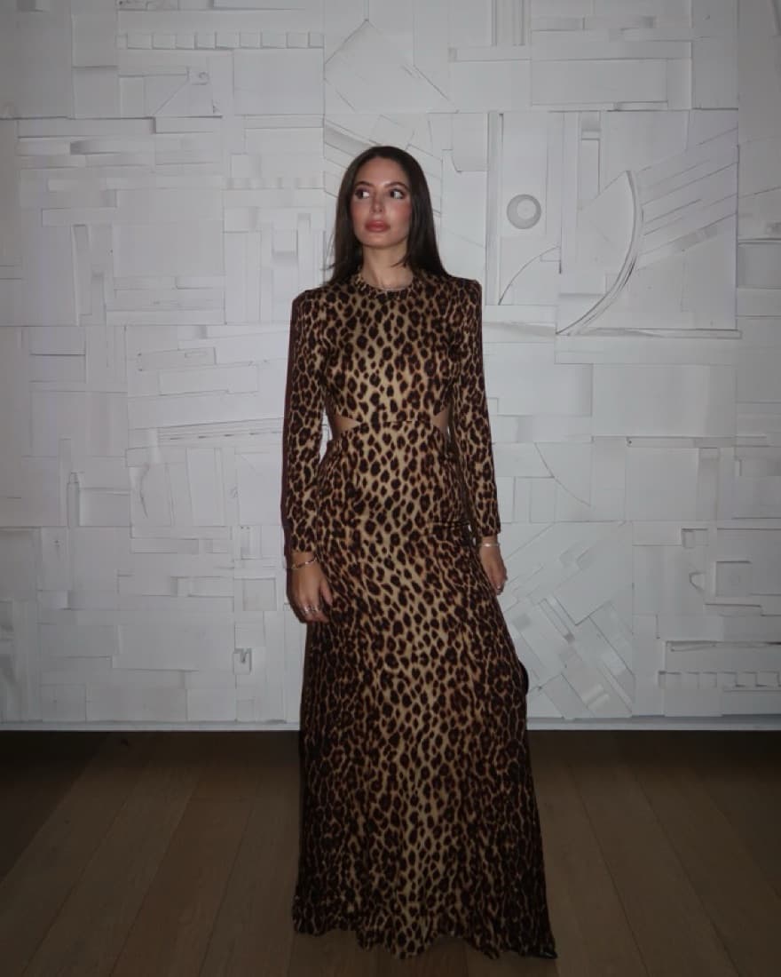 Leopard Print Maxi Dress - Image 1
