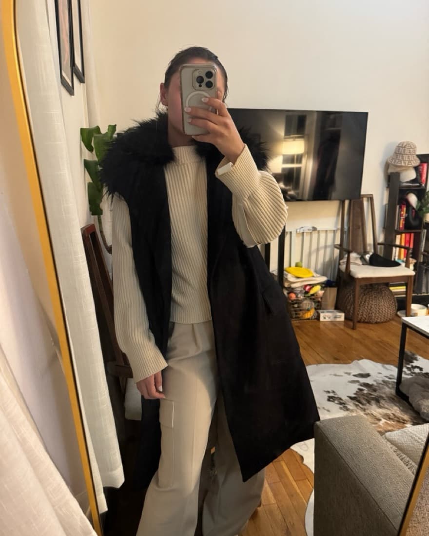 THEORY Wool/Cashmere Sleeveless Trench  - Image 3