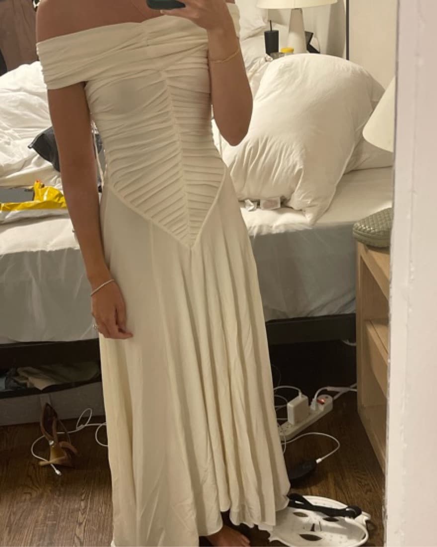 Khaite The Punzel Off Shoulder Dress  - Image 6