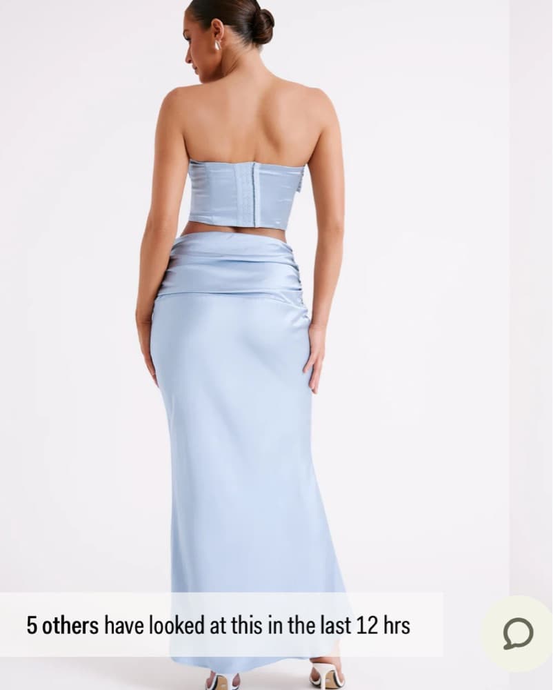 Satin Maxi Skirt And Crop Set - Image 2