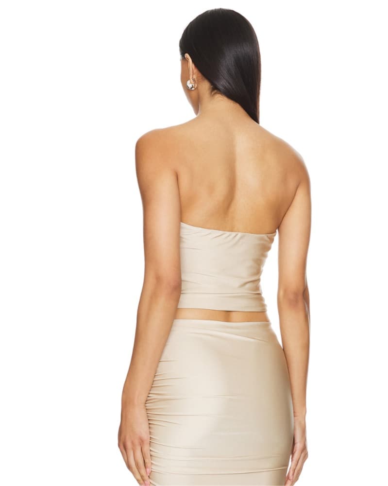 SER.O.YA Debbi Strapless Top In Gold - Image 2