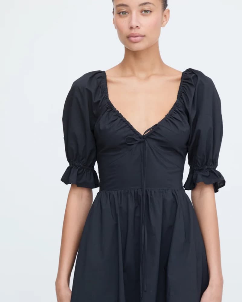 The Ophelia Dress - Black Cotton Voile - Image 4
