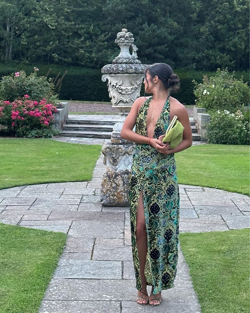 Custom Upcycled Velvet and Silk Gown - Image 1