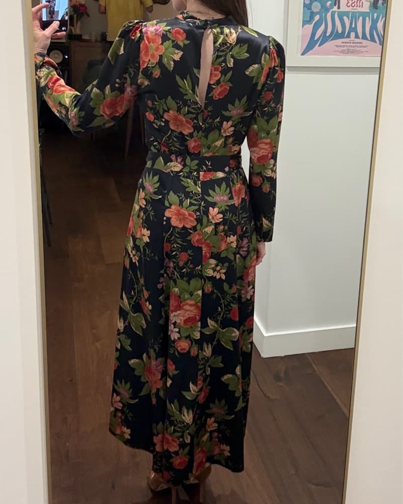 Reformation Floral Long Sleeve Midi Dres - Image 5