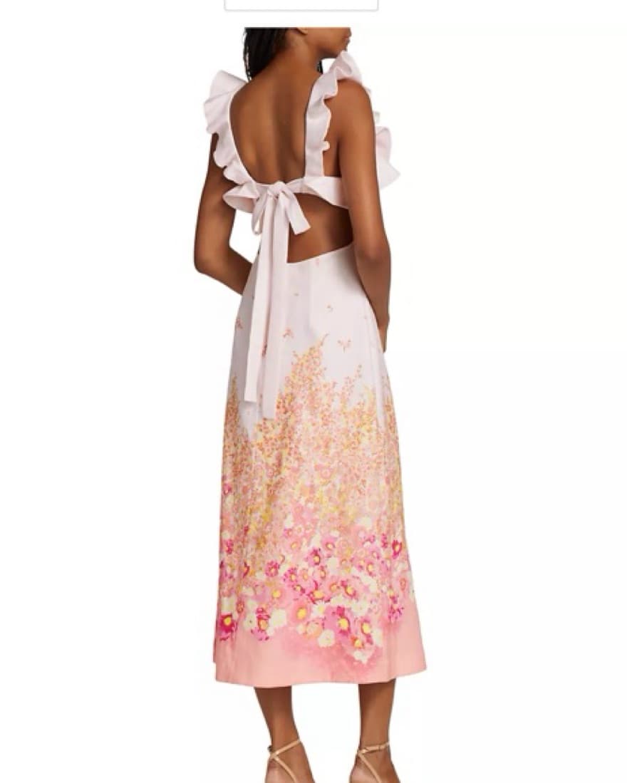 Zimmermann Ruffled Floral Midi Dress - Image 2
