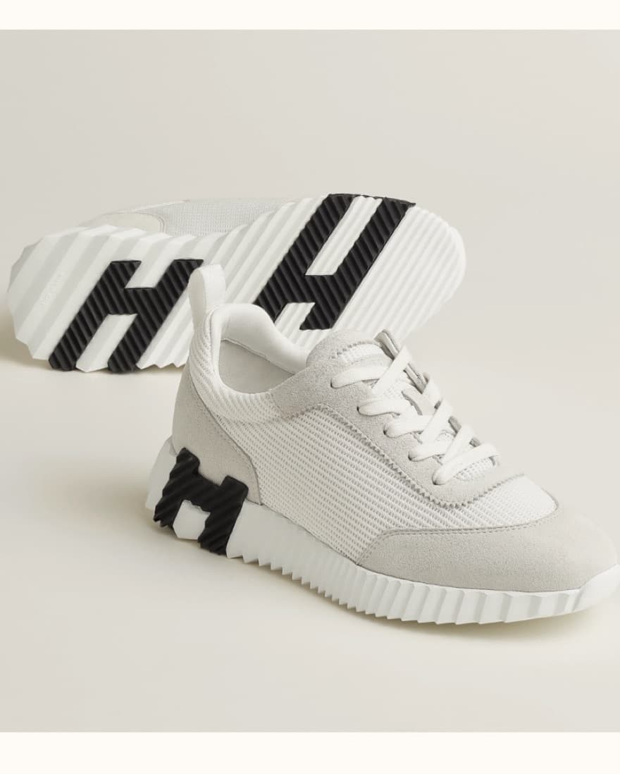 Hermes White Sneakers - Image 1