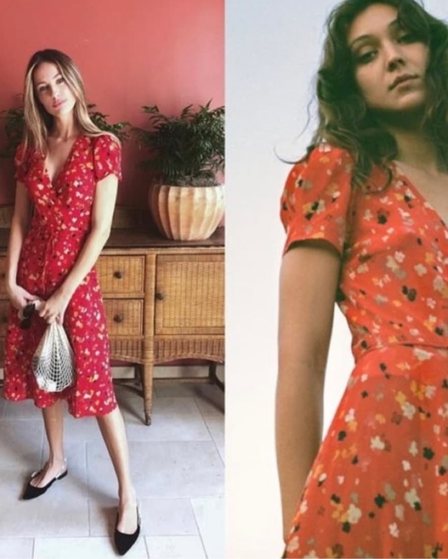 Realisation Par Red Wrap Dress - Image 2
