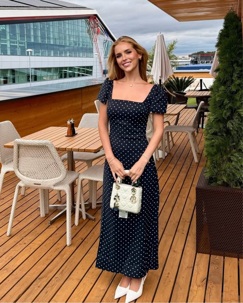 Polka Dot Midi Dress - Image 2
