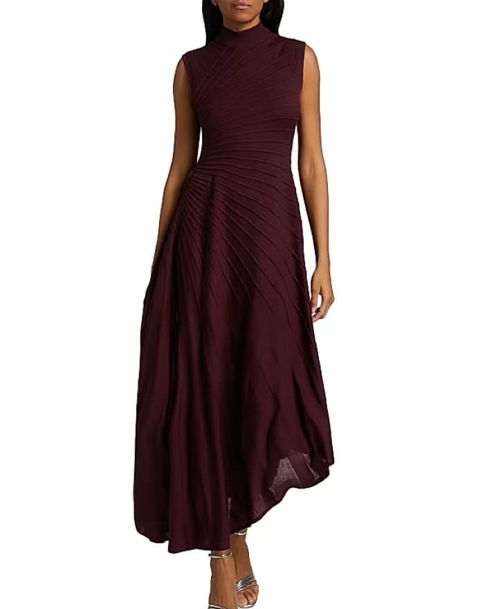 Alaia Burgandy Dress - Image 3