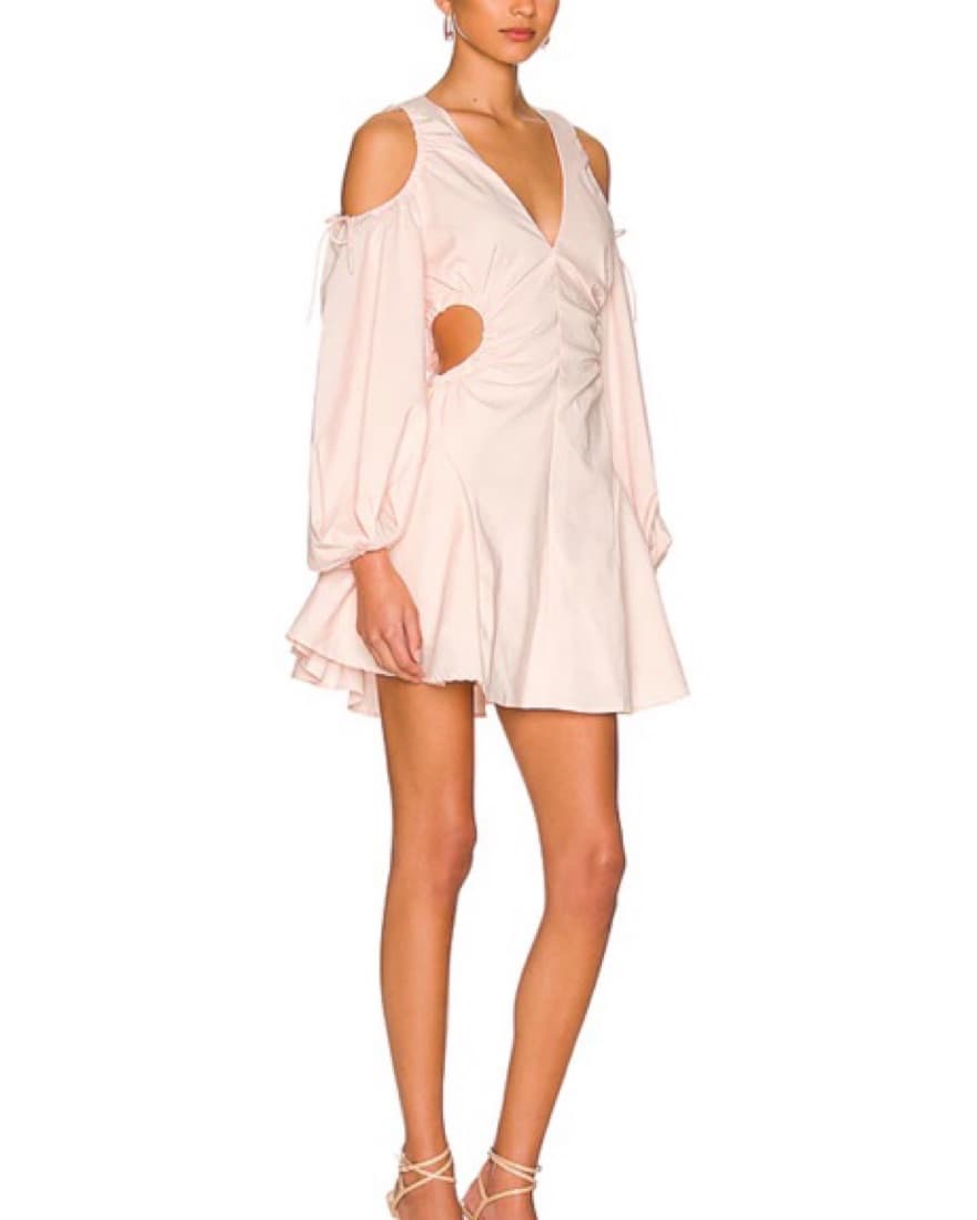 Pink Bardot Cutout Mini Dress  - Image 2
