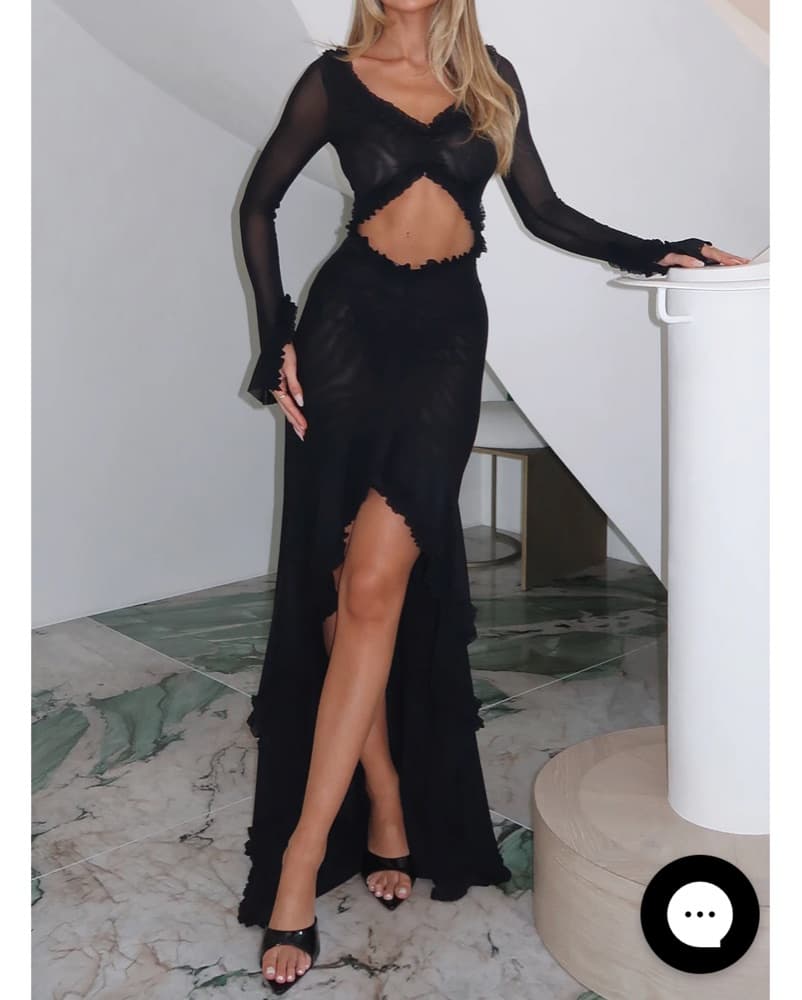 Black Whitefox Maxi Dress - Image 1