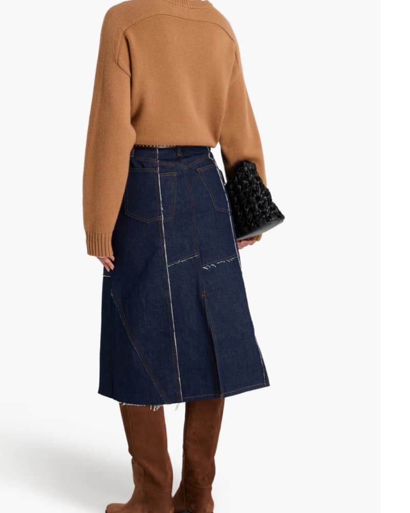 FRAME Denim Midi Skirt  - Image 2