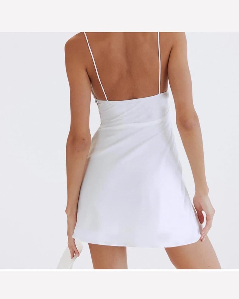 White Lace Mini Dress - Image 2