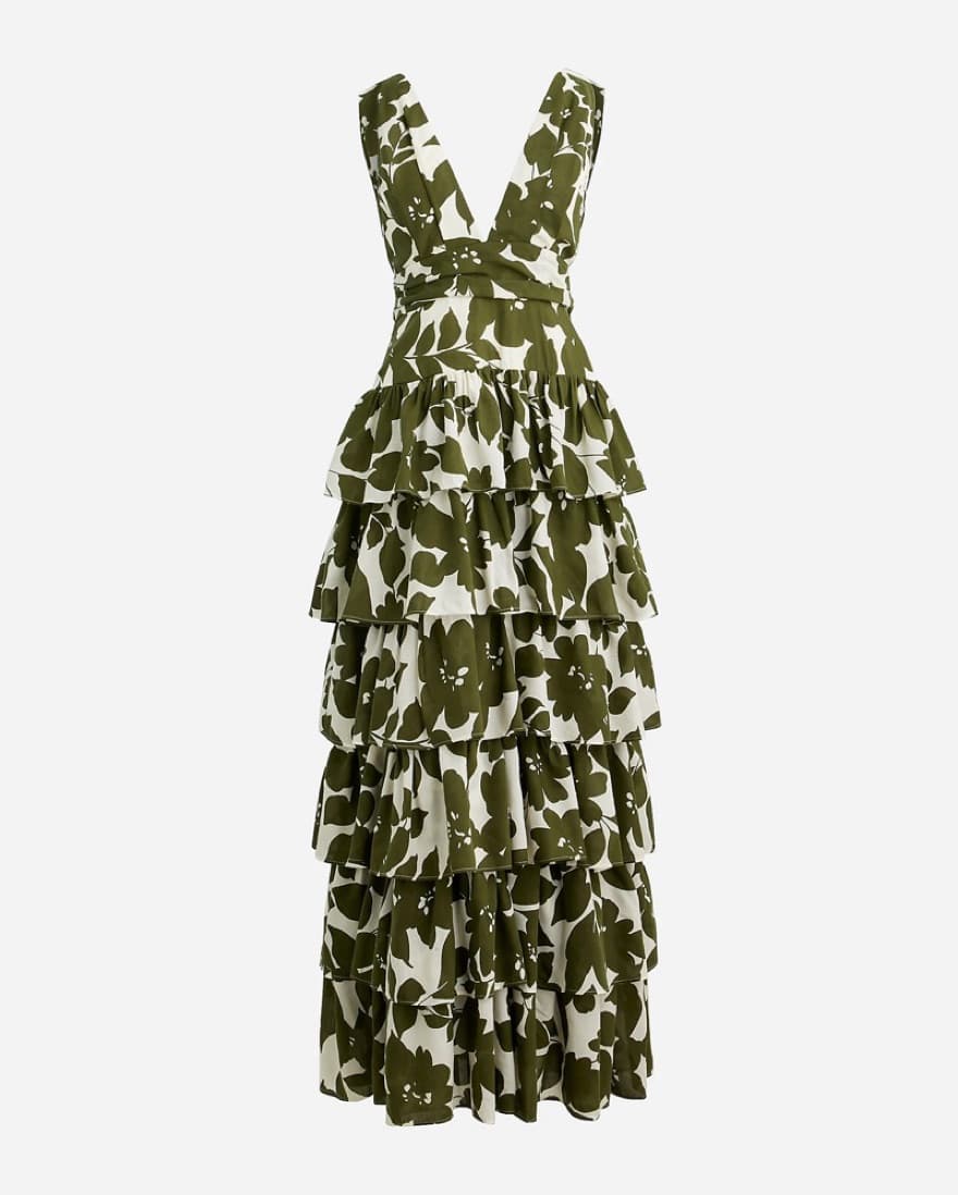 Collection plunge-neck tiered dress - Image 1