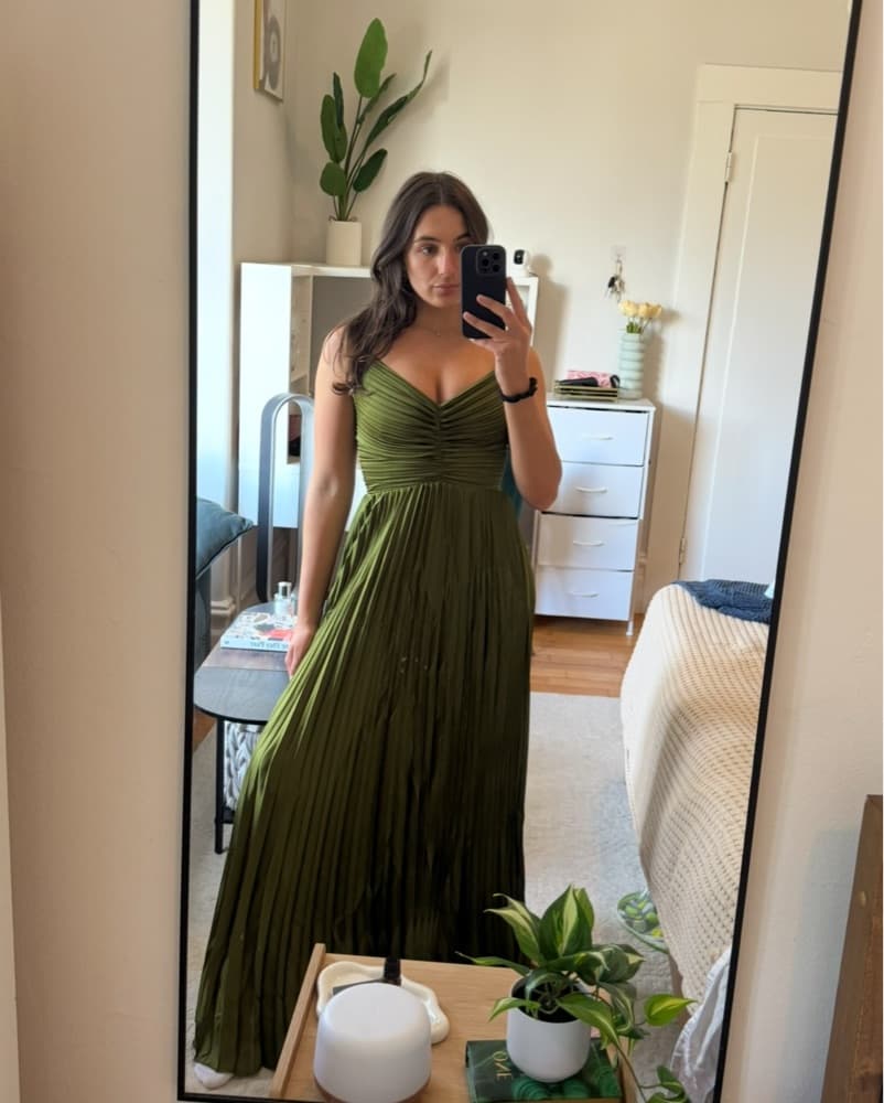 Olive Green Formal Maxi Dress - Image 5