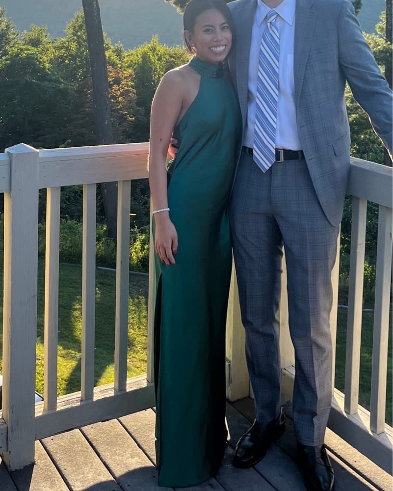 Meshki Emerald Green Halter Maxi Dress - Image 2