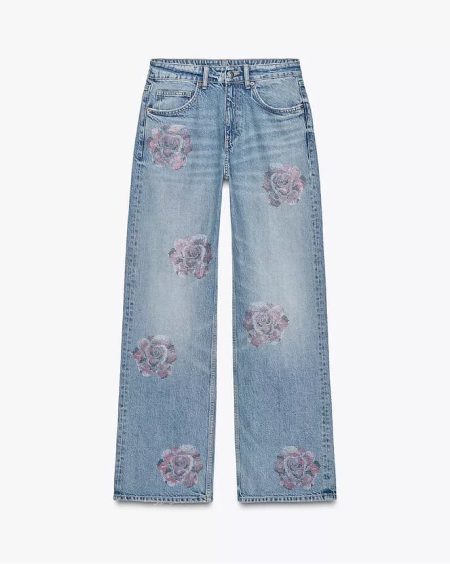 Rhinestone Rose Jeans - Image 4