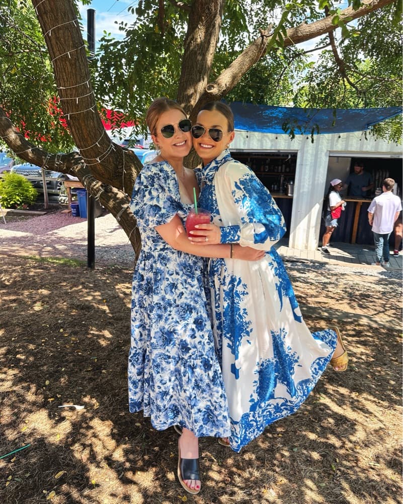 Blue Floral Dress - Image 2