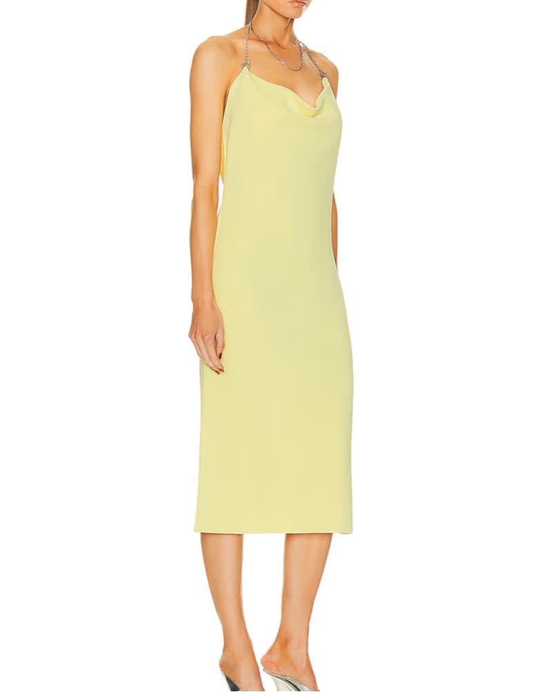 Bottega | Yellow Backless Midi Dress - Image 2