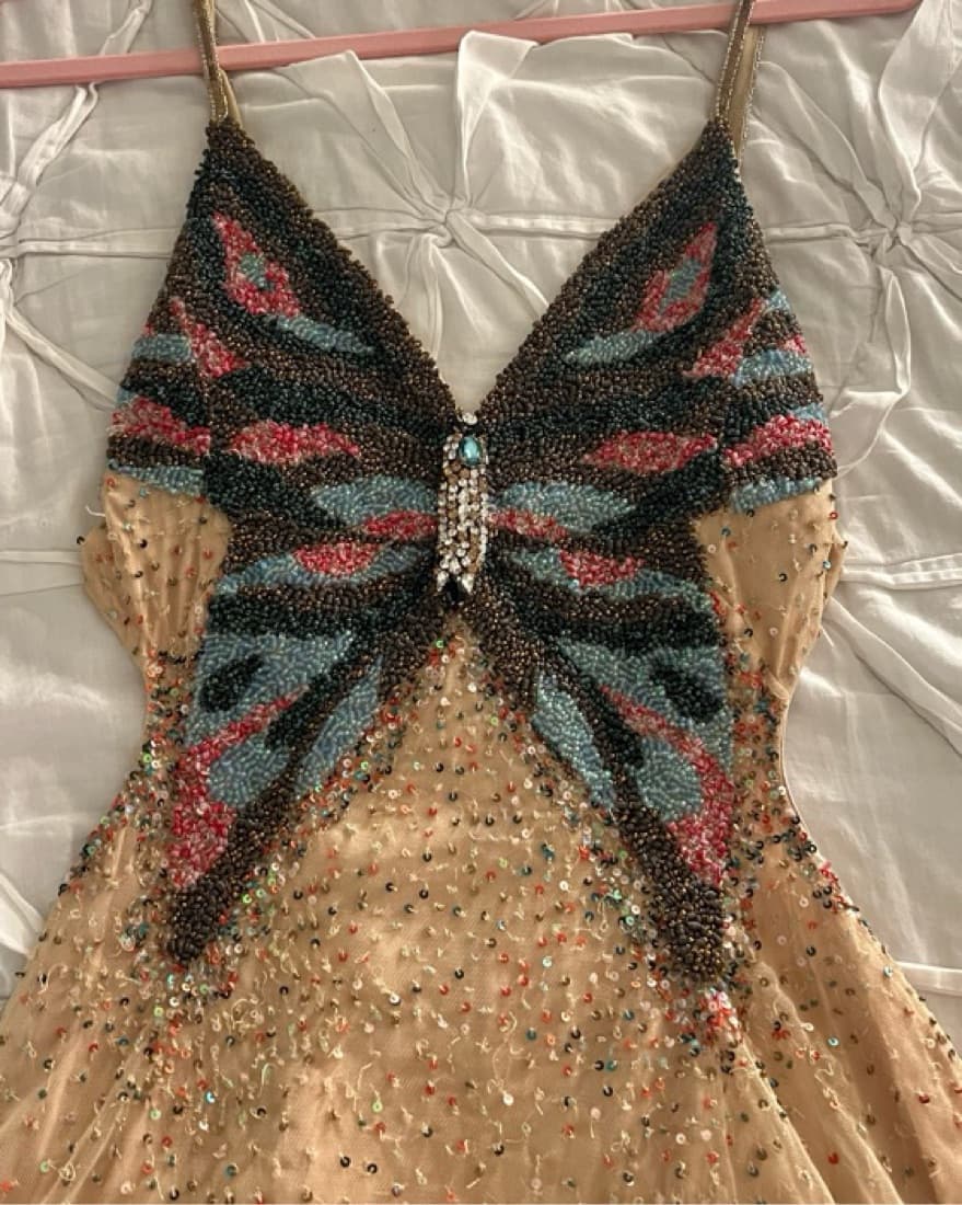 Free People Butterfly Sequin Cutout Mini - Image 2