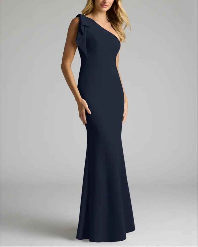 Azazie Rinna Dress Dark Navy - Image 1
