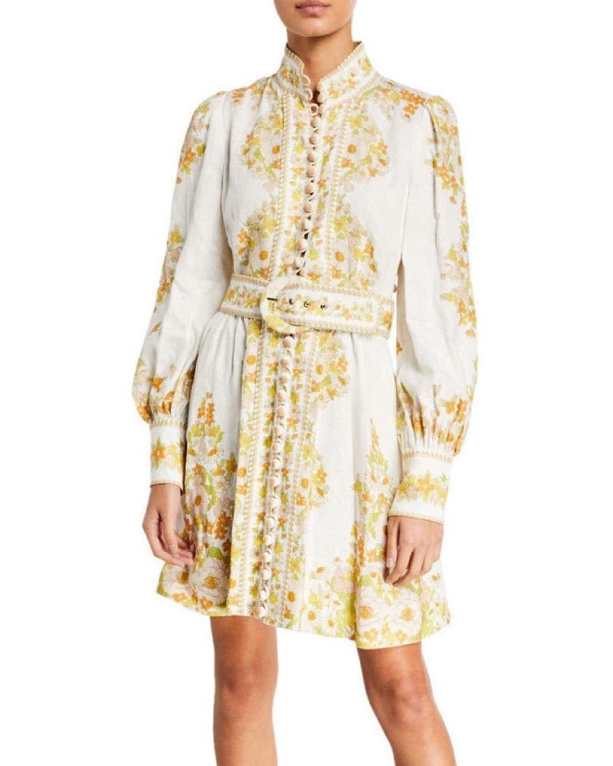 Zimmermann Floral-Print Linen Dress - Image 4