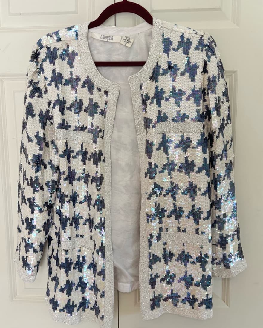 Vintage Fully Sequined Evening Blazer - Image 1