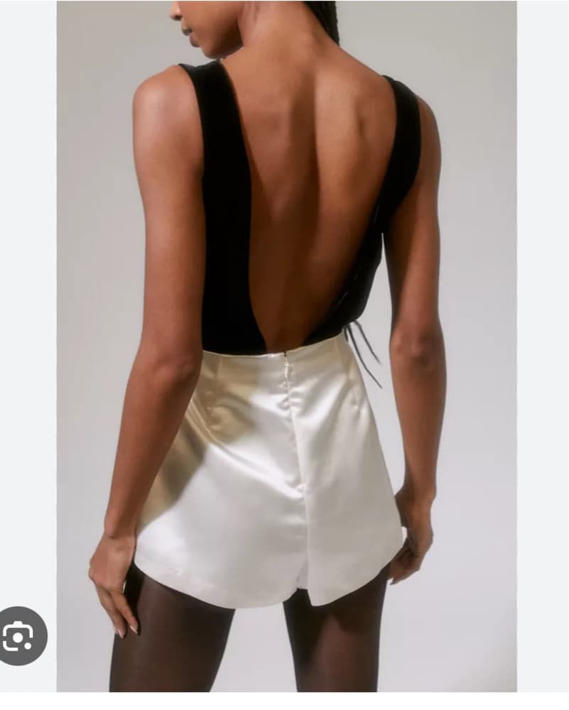 For Love & Lemons Drew Velvet Romper - Image 4