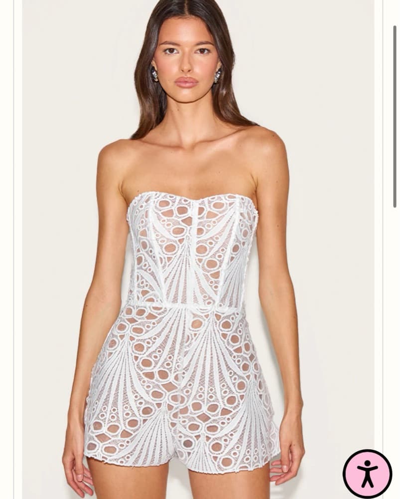 Intricate Lace Romper - Image 1