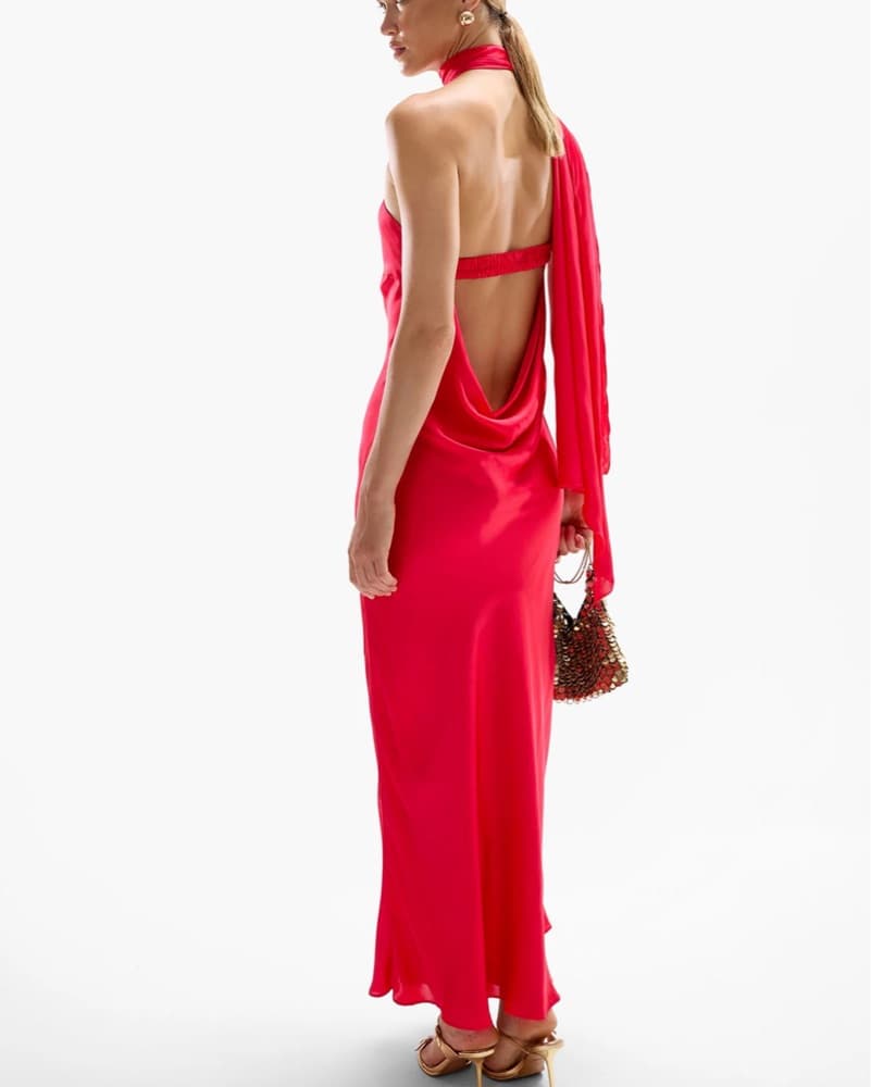 Red Scarf Dress - Image 3