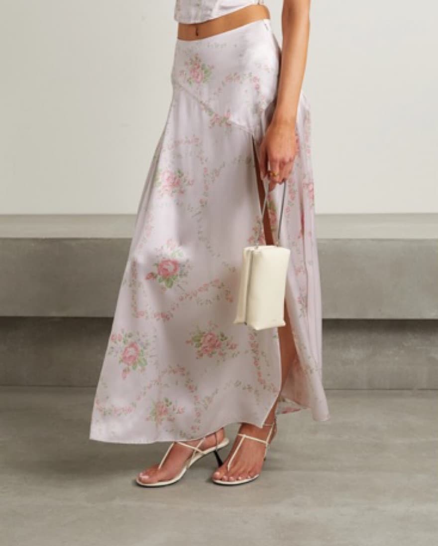 LoveShackFancy Foral Print Skirt  - Image 3