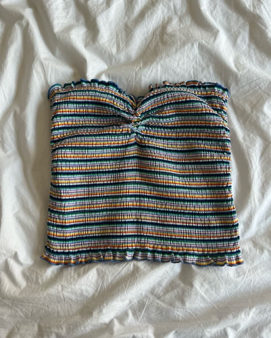 Vibrant Striped Bandeau Tube Top - Image 1