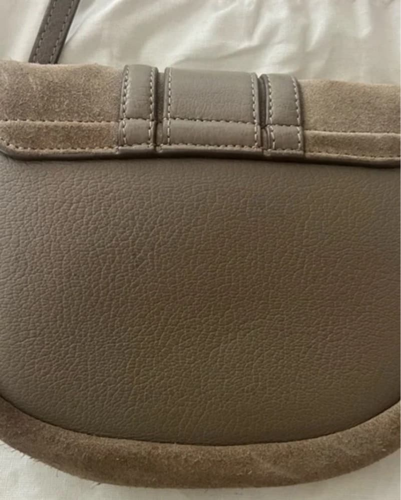Chloe Green Suede Crossbody Bag - Image 4