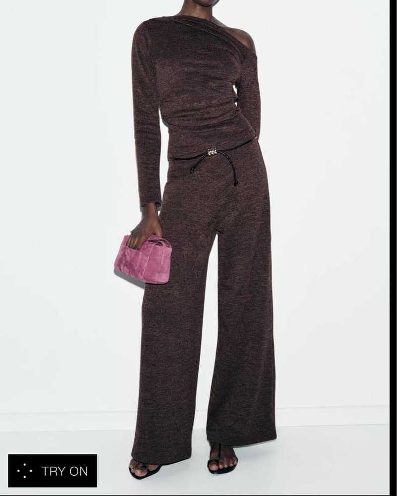 Asyemtric Pique Top & Pique Belted Pants - Image 1