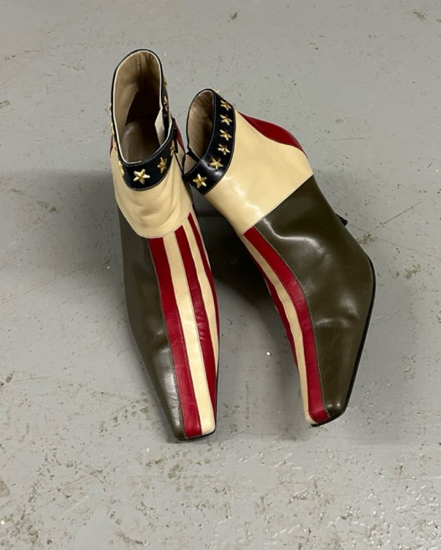 *RARE* Moschino Stars/Stripes Booties - Image 4