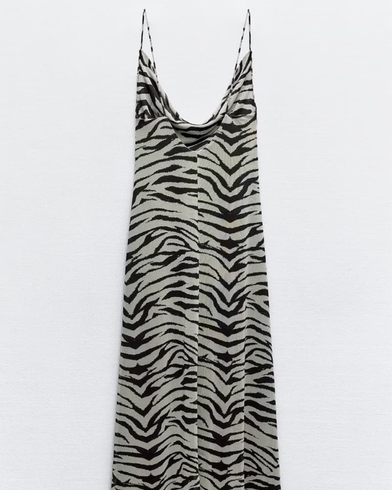 Chic Zara Zebra Print Maxi Dress - Image 2