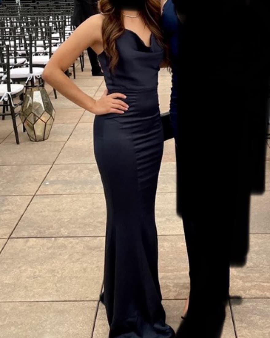Blue Floor Length Dress - Image 1