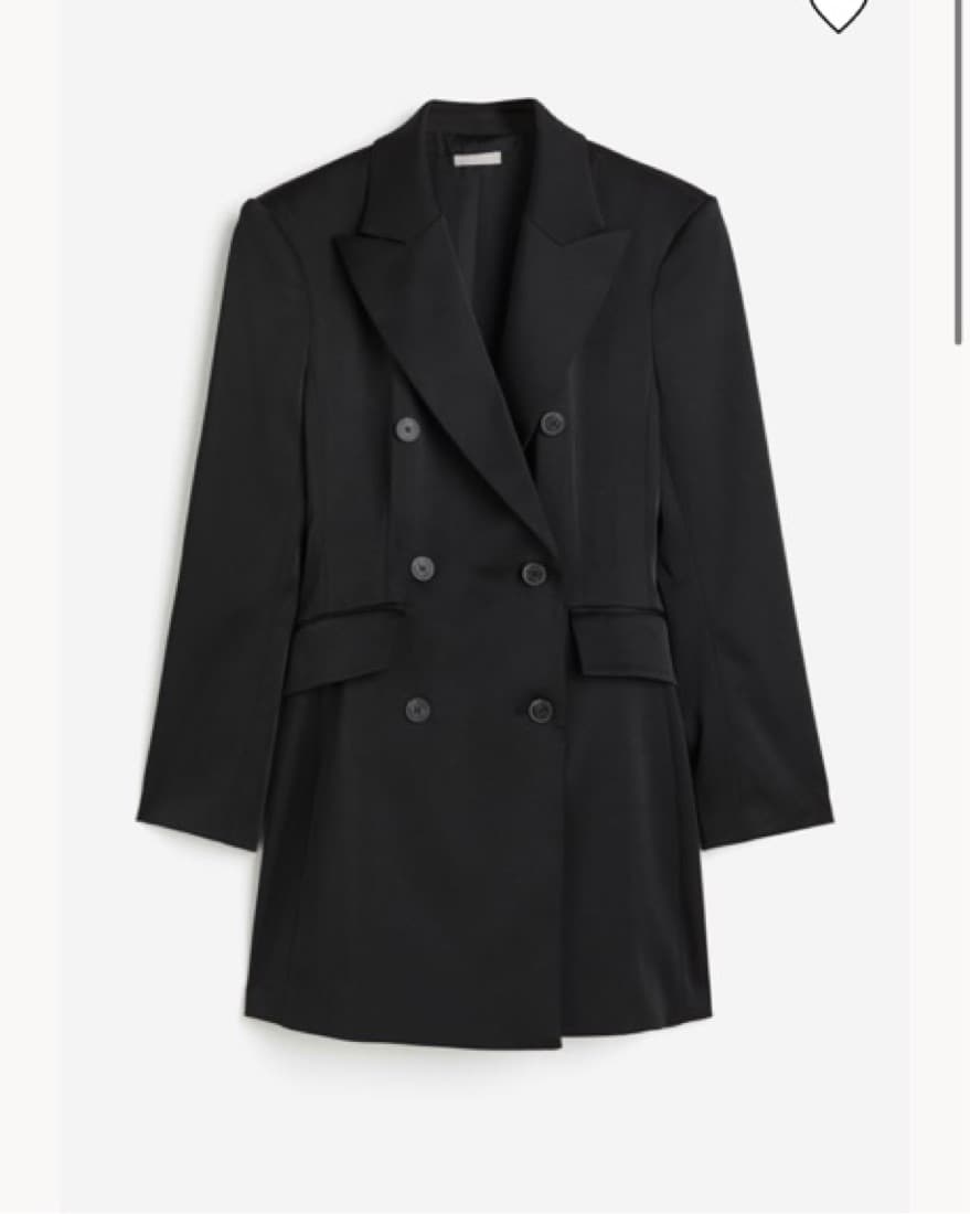 Chic Tailored Black Blazer Dress - Image 2