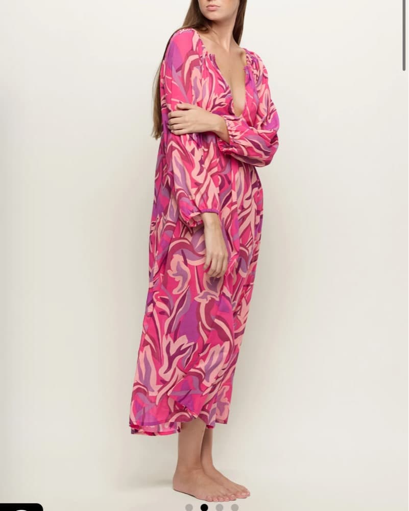 Vibrant Printed Midi Dress - Image 5
