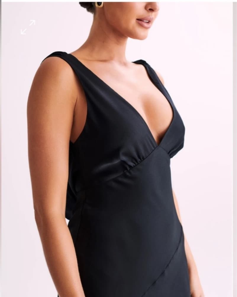Meshki Black Nadia Satin Dress - Image 2