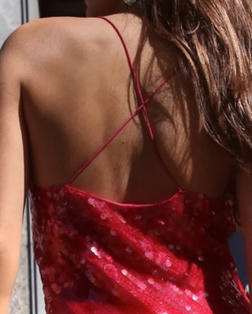 Zara Red Sequin Dress - Image 4