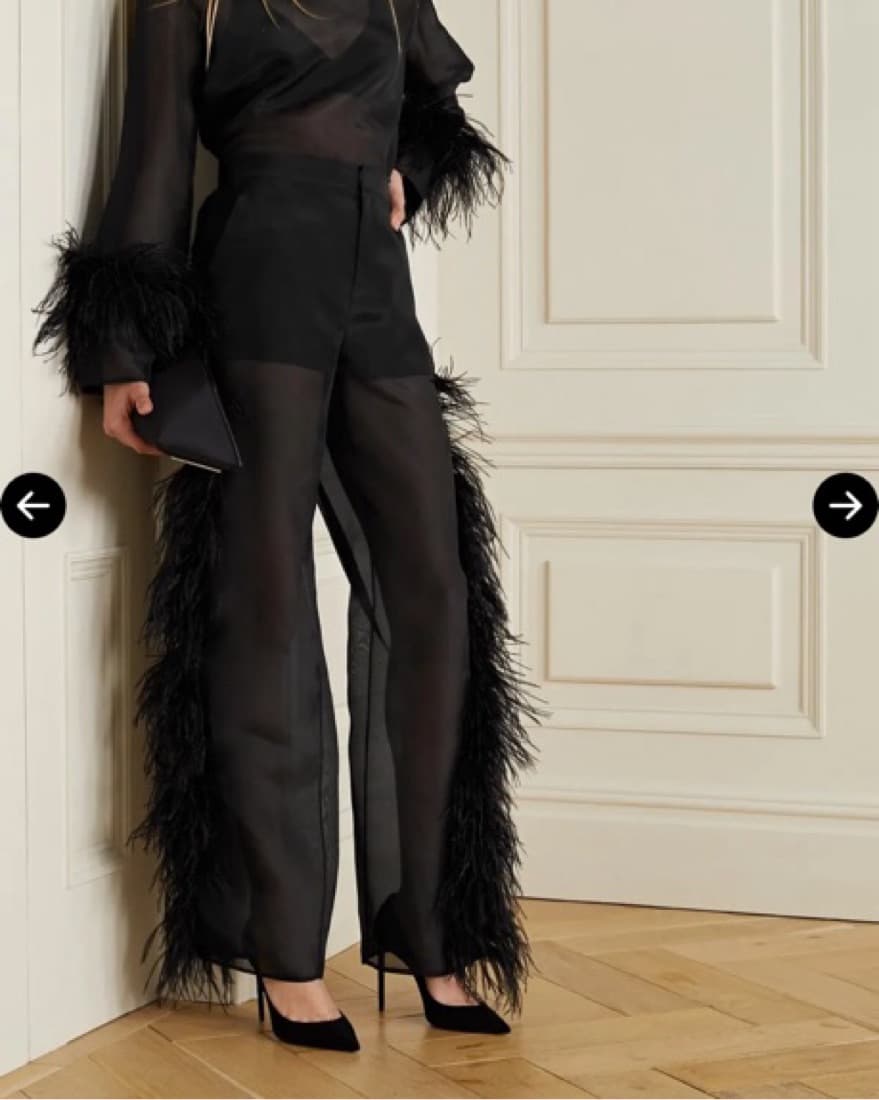 Lapointe Feathers Pants - Image 1