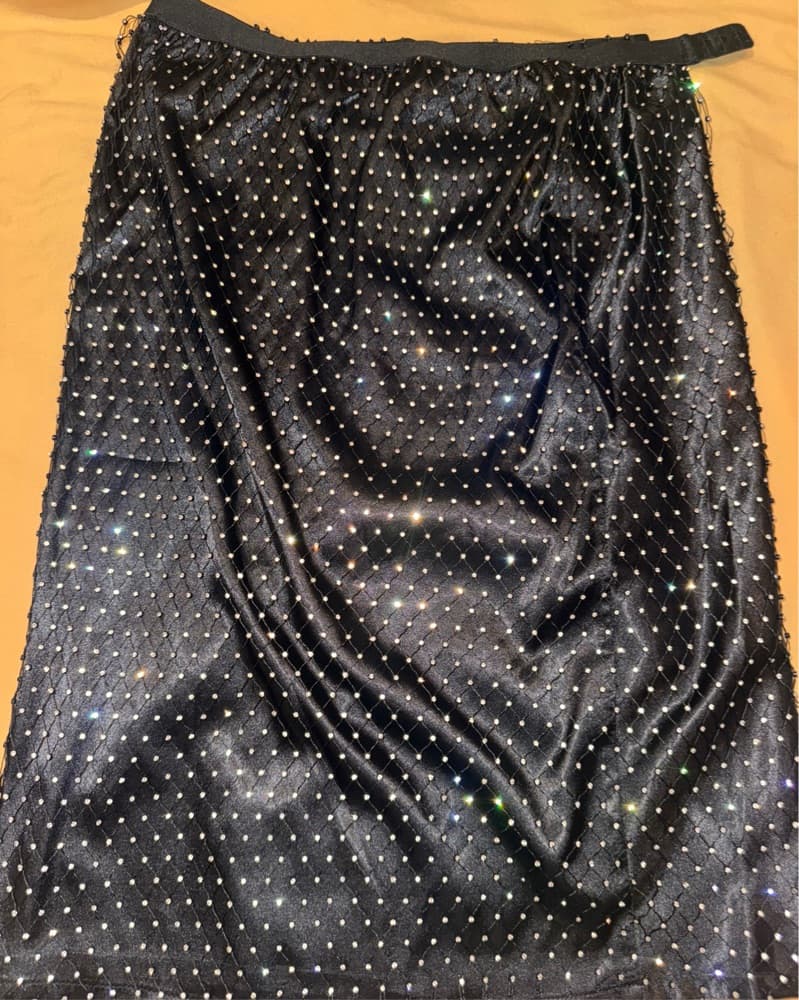 Sequnce Blk Skirt Adjustable Hook Waist - Image 1