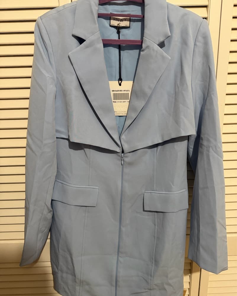 Stylish Sky Blue Marni Blazer Dress - Image 2