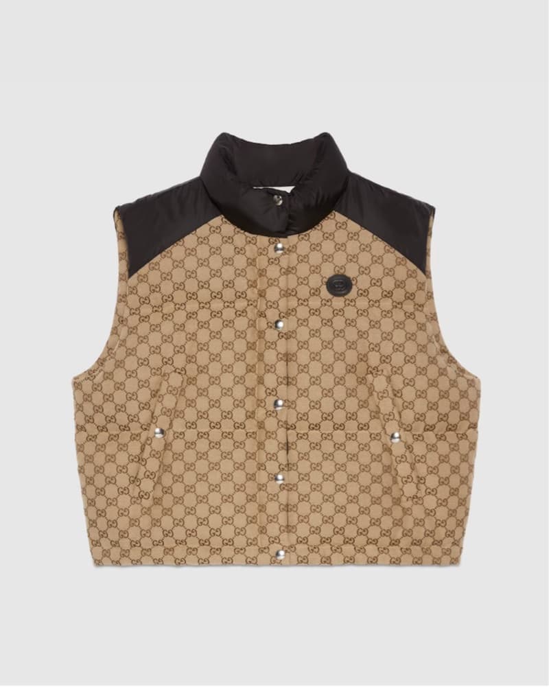 Gucci Cotton Canvas Puffer Vest - Image 2