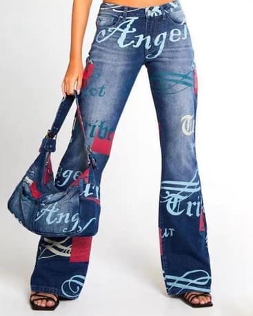 Jaded London Low Rise Jeans With Purse - Image 1