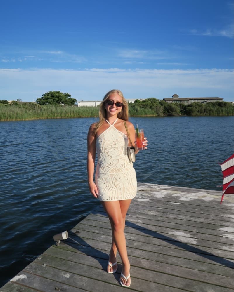 Embroidered Halter Dress - Image 2