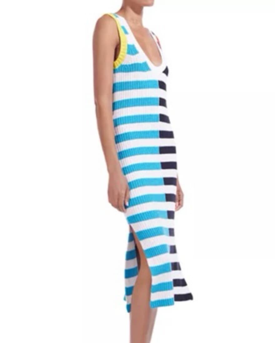 Staud Knit Stripped Dress - Image 2