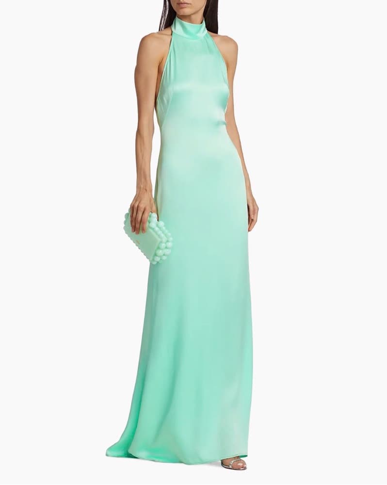 LaPointe Satin Halter Gown - Image 3