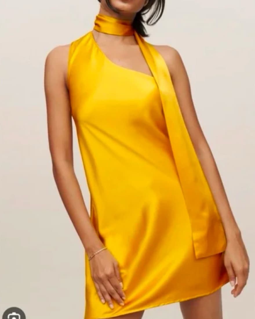 Reformation Keagan Yellow Mini Dress  - Image 1